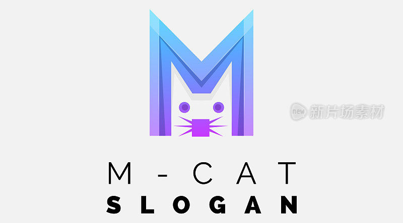 创意设计首字母M CAT矢量模板